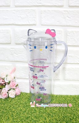 (現貨在台)日本正品Sanrio 三麗鷗 居家 冷水壺 隨身壺 圓筒造型 凱蒂貓 Hello kitty款 1.1L