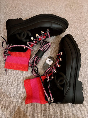 Chanel雪地系列襪筒短靴 37.5碼 香奈兒襪套雪地靴