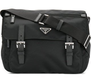 Prada 1BD671 Fabric Shoulder Bag 超纖斜背包 黑