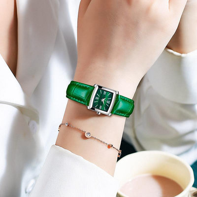 男士手錶 廠家專供時尚方形小綠錶抖音熱銷款小眾氣質防水女士石英手錶批發