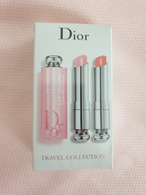 Dior迪奧 癮誘粉漾潤唇膏一組 001 pink &amp; 004 coral 活力珊瑚 3.2g正貨容量