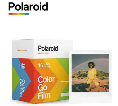 平廣 送繞 公司貨 Polaroid 寶麗萊 Go 彩色白框雙包裝相紙 DGF1 雙入裝 底片 16張入