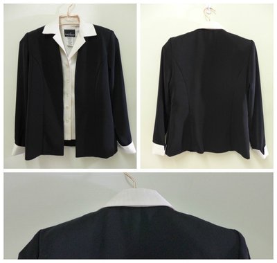 （已售出）知性黑西裝外套+優雅白襯衫