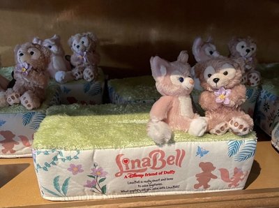 ((現貨))東京迪士尼海洋 達菲好朋友 linabell 玲娜貝爾 粉紅狐狸 面紙套 面紙盒