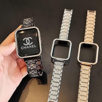 Q小米手錶超值版 鑲鑽金屬錶帶 滿鑽金屬殼 Mi Watch Lite Redmi 手錶 2 L