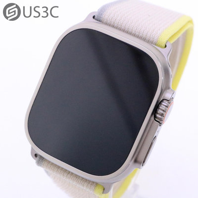 【US3C-高雄店】公司貨 Apple Watch Ultra 1 49mm LTE版 鈦金屬錶殼 黃色配米色越野錶環 血氧濃度感測器 全球緊急電話 原廠保固內