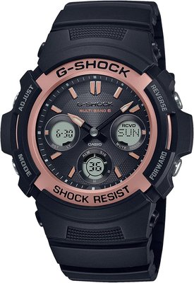 日本正版 CASIO 卡西歐 G-Shock AWG-M100SF-1A5JR 男錶 手錶 電波錶 太陽能充電 日本代購