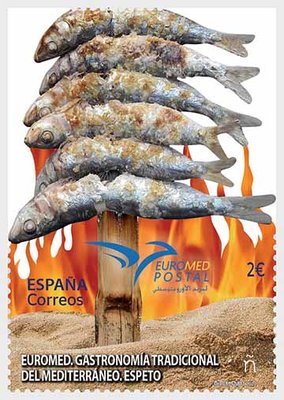 2020年西班牙Euromed-傳統地中海飲食郵票