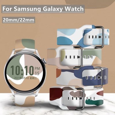 gaming微小配件-新款 Samsung Galaxy Watch 5 / 5Pro 40mm 44mm 45mm 印刷錶帶矽膠錶帶更換錶帶-gm