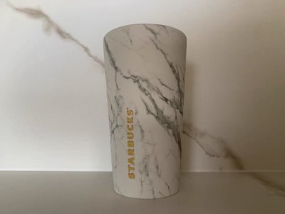 星巴克杯子2022山茶花大理石紋陶瓷馬克杯經典白色不鏽鋼保溫杯