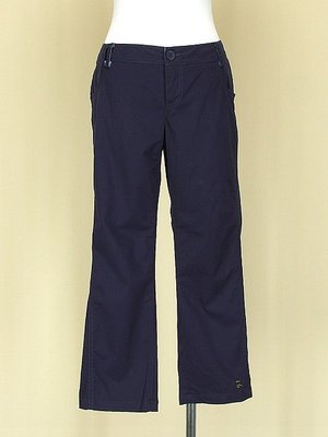 ◄貞新二手衣►a la sha日系專櫃 藍莓果的藍口袋棉質七分褲M號(54196)