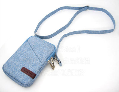 GMO 現貨 3免運SUGAR C60  6.82吋 手機套亞麻布 拉鍊款 手拿袋 手機殼 手拿斜背 淺藍