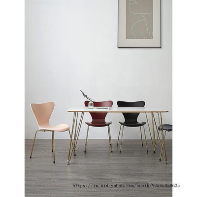北歐新款網紅椅子北歐時尚靠背絨布創意個性餐椅輕奢網紅現代餐桌椅組合小戶型家用
