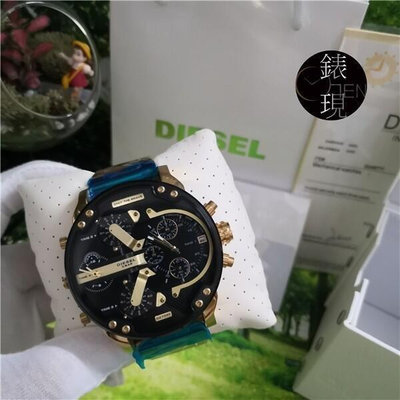 現貨直出 歐美購實拍迪賽DIESEL DZ7333 Mr Daddy 2.0 黑金霸氣大錶盤腕錶男手錶 明星大牌同款