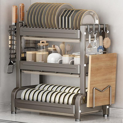 碗架廚房置物架多功能家用台式位美放碗碟盤子刀具筷子瀝水收納櫃