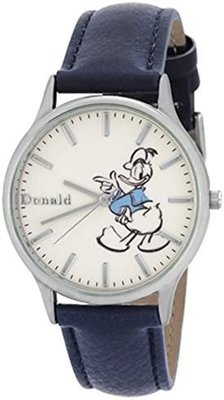 日本正版 J-AXIS 迪士尼 唐老鴨 手錶 女錶 皮革錶帶 WD-B09-DD 日本代購