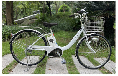 Panasonic日本原裝進口 26吋鋁合金三段變速 腳踏車 象牙白(電助力) 可看車 *二手自售 九成新