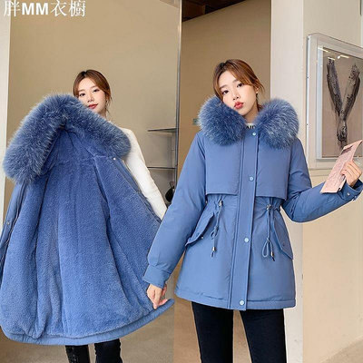 【熱賣精選】過季短版女2022冬季新款刷毛加厚羽絨棉服小個子韓版棉衣潮