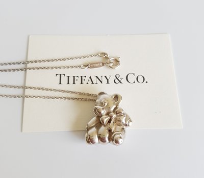 TIFFANY &amp; CO. 純銀 925  小熊 項鍊 ， 保證真品 超級特價便宜賣