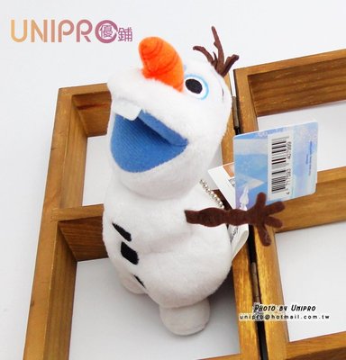 【UNIPRO】迪士尼 冰雪奇緣 FROZEN 雪寶 絨毛玩偶 趴姿 娃娃 飛越 吊飾 11公分 正版授權