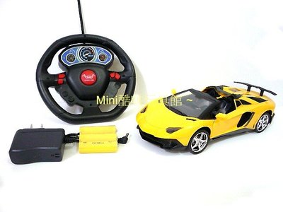 Mini酷啵玩具館~ 1/18 1:18充電版~仿真外型藍寶堅尼遙控車 敞篷超級跑車 車門.引擎蓋可遙控開關~