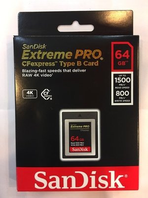 SanDisk Extreme PRO CFexpress Type B 64GB 記憶卡 1500MB/s 公司貨 SDCFE