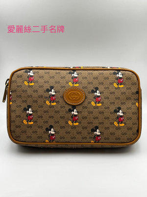 Gucci x Disney 米奇聯名款 棕色 PVC 腰包