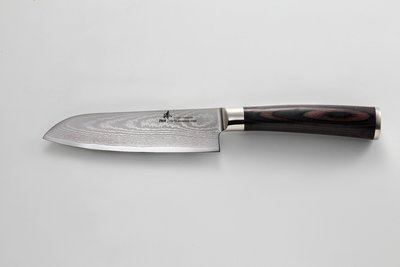 《Zhen 臻》✪日本進口大馬士革(VG10)鋼✪ 120mm 小萬用主廚料理刀 (小三德刀) ~ 黑檀木柄
