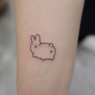 【萌古屋】】俏皮兔子 - 防水紋身貼紙刺青貼紙 HC-3019