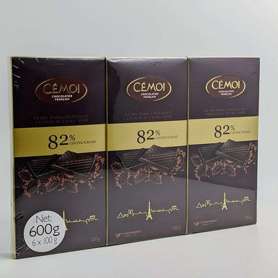 [COSCO代購4] D133667 CEMOI 82% 黑巧克力 100公克 X 6入