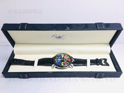 【哈極品】二手商品《GAGA MILANO 彩色彩虹 48MM大錶面 機械錶 手上鍊》