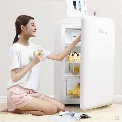 『格倫雅品』小吉MINIJ BC-121FA單門彩色家用冷藏冷凍辦公室小型節能復古冰箱促銷 正品 現貨