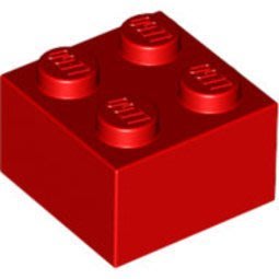 [香香小天使]LEGO 樂高 300321 Brick 2x2 紅色 基本磚-二手