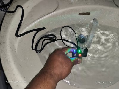 現貨 AC 110V 3W LED燈小水泵 配穿孔防水4燈LED燈彩光不閃爍 抽水馬達園藝流水聚寶盆水族用沉水泵抽水馬達
