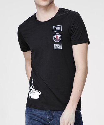 FINDSENSE MD 韓國 男 街頭 時尚 潮 潛水艇圖案印花  短袖T恤 特色T恤 圖案T