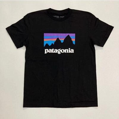 【熱賣精選】Patagonia 胸前印花全棉圓領短袖T恤男運動日系復古潮