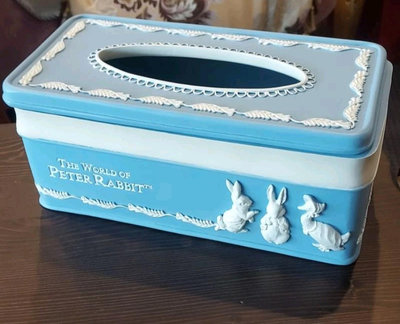 彼得兔水藍雕刻面紙盒～×（含運費）