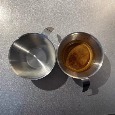 現貨熱銷-金屬量杯意式濃縮咖啡機盎司杯espresso不銹鋼萃取杯帶刻度100ml*特價