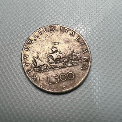 1961年 意大利銀幣 500里拉 哥倫布帆船64438