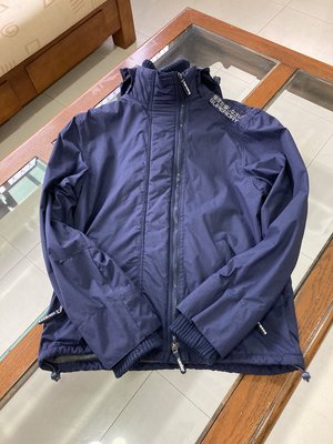 極度乾燥Superdry海軍藍男款防風衣fleece保暖外套 M號