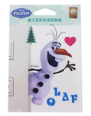 【卡漫迷】 雪寶 開關 貼紙 單張售 ㊣版 彩色造型 防水 牆壁貼 冰雪奇緣 Olaf Frozen 台灣製 裝飾貼