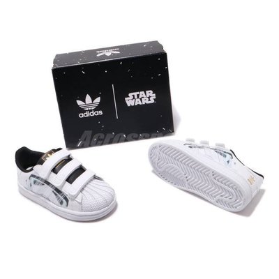 【豬豬老闆】ADIDAS Superstar Star Wars 白 星際大戰 休閒 魔鬼氈 小童鞋 B23645