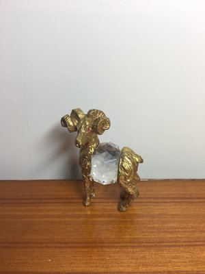 水晶球銅雕【羊】擺飾品、藝術品