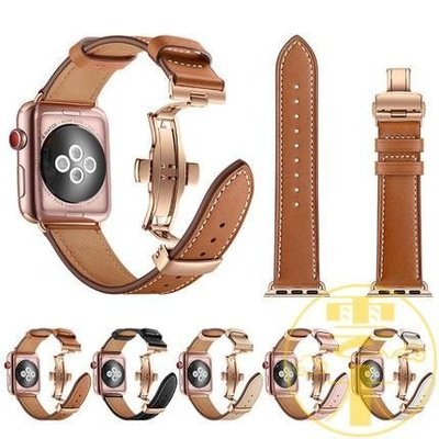 下殺 iwatch4錶帶真皮apple watch3原裝錶帶蘋果手錶帶男女潮4代3代2代1代通用