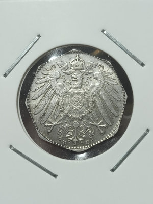 1908年德國1馬克銀幣趣味幣好品相