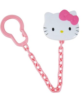 【卡漫迷】Hello Kitty 造型 安撫奶嘴鍊 ㊣版 安全夾 嬰兒 寶寶 隨身鍊 三麗鷗 20cm
