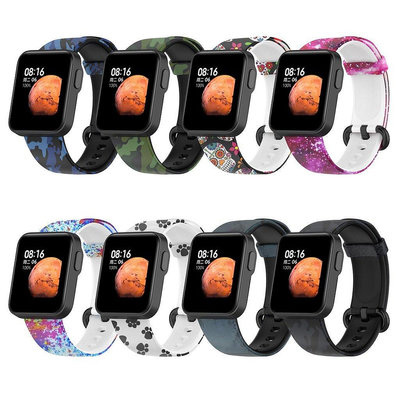 新品促銷 適用於紅米2代矽膠錶帶Redmiwatch2印花錶帶小米RedmiWatch2lite彩繪錶帶防水透氣 可開發