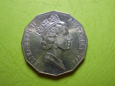 【霞の小舖】澳洲 1994年 50分 女王紀念硬幣-尺寸32mm[品項如圖]@349