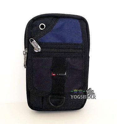 【YOGSBEAR】D 直立式 手機袋 三用包 手機包 斜背包 腰包 側背包 工具包 掛包 5254 深藍色