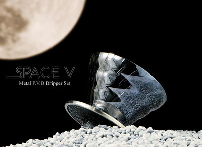 龐老爹咖啡 HARIO 日本玻璃王 太空濾杯 SPACE V Metal P.V.D V60 玻璃金屬真空鍍鈦 太空銀